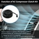 thumbnail image 3 of Kit de embrague del compresor de aire acondicionado para Ford Explorer Flex 2013-2019 para Ford Police Interceptor Taurus para Lincoln MKS MKT MKZ para 7SBH17C Embrague del compresor AC No.198342, 3 of 8