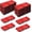 Black,Red, variant on 16 Pcs Dual Dipping Sauce Bowls with Two Compartments Melamine Soy Sauce Dish Divided Fondue Plates Party Trays for Kitchen Sushi Restaurant (White)