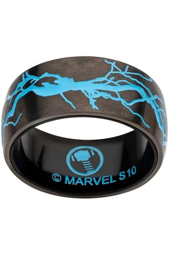 Marvel Thor Lightning Ring - Officially Licensed Marvel Merchandise Stainless Steel Ring, Size - 12