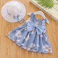 thumbnail image 1 of Vestido de verano para niña, vestido de princesa, vestido de princesa con lazo grande en el pecho de 12 a 34 años y sombrero, 1 of 6