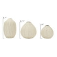 thumbnail image 2 of Creative Co-Op Round Stoneware Vases with Polka Dot Finish, White and Black, Set of 3, 2 of 9