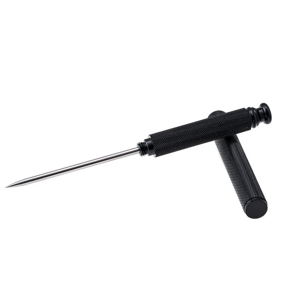 Picador de hielo de acero inoxidable con cubierta de seguridad, herramienta de selección para romper hielo, mango antideslizante para un fácil agarre (negro)