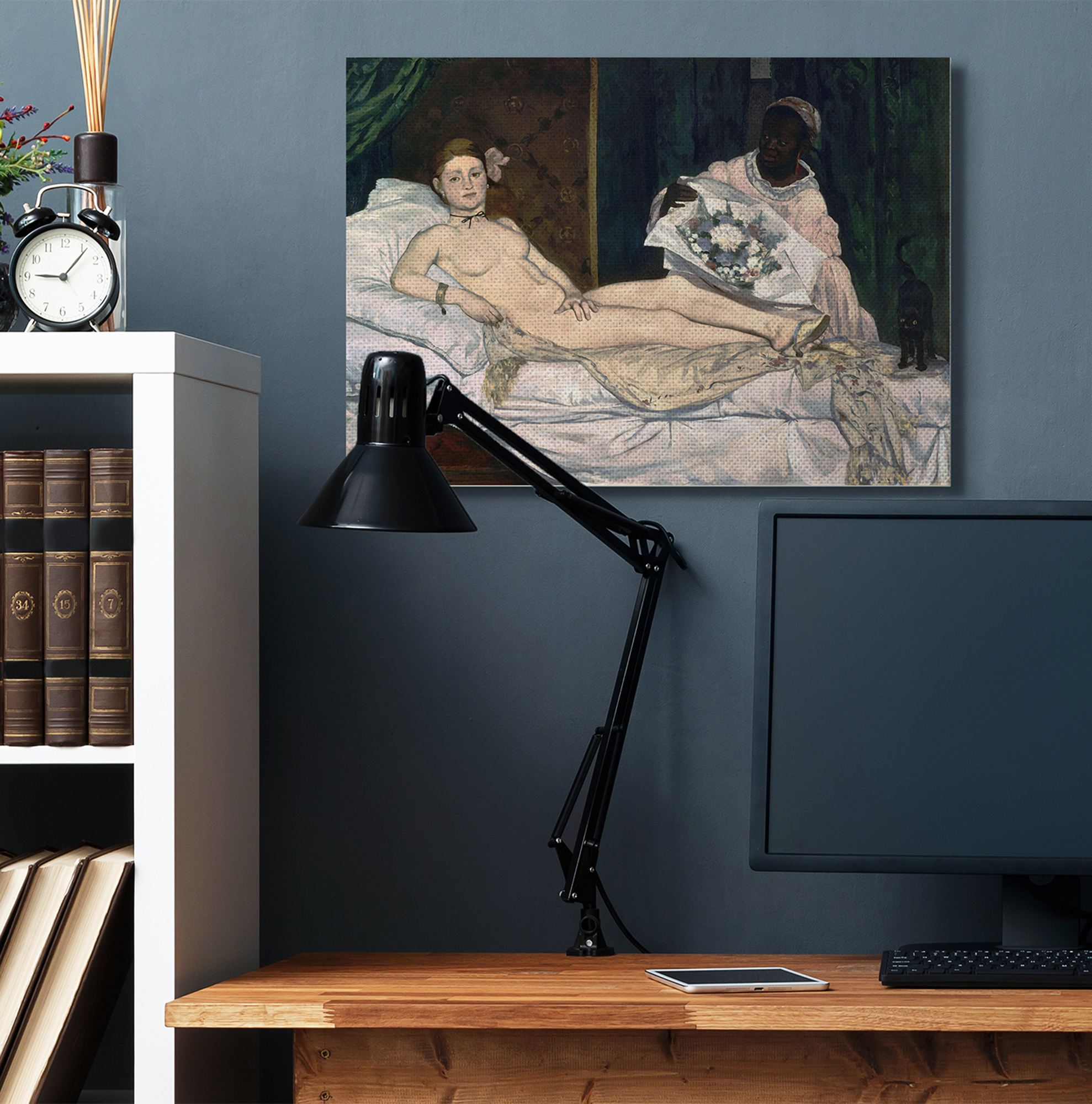 Stupell Home Décor Woman Lounging Classic Figure Painting Canvas Wall Art by Edouard Manet