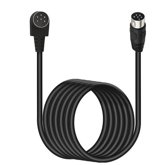 DIN 6-Pin Male to Male Sound Cable, 90 Degree for Microphone Guitar and Equipment
