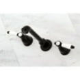 thumbnail image 2 of Kingston Brass KS7120BPL 8" Center Wall Mount Bathroom Faucet, Matte Black, 2 of 4
