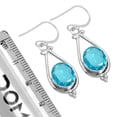 thumbnail image 3 of 925 Sterling Silver Women Jewelry Blue Quartz Earring, 3 of 4