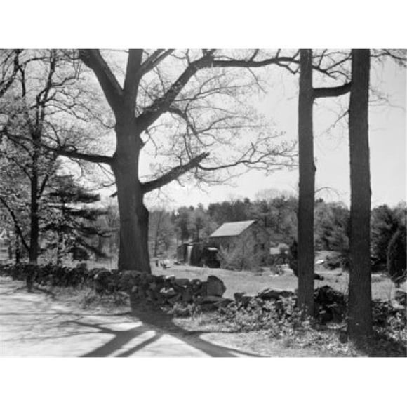 Posterazzi SAL255423878 USA Massachusetts Budbury Water Mill Poster Print - 18 x 24 in.