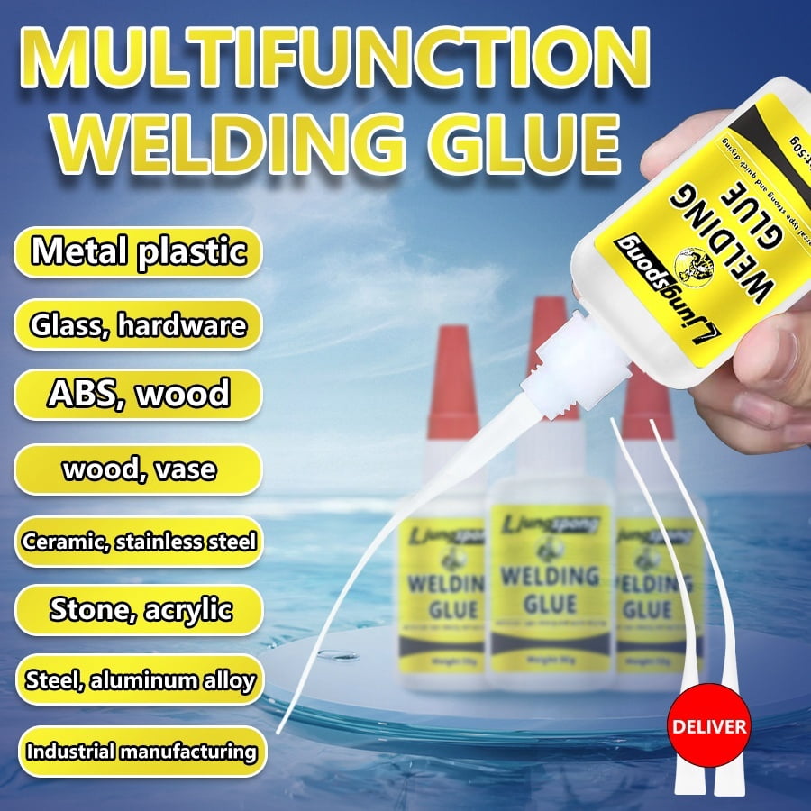 12 Count 50ml Welding High Strength Oily Glue, Super Adhesive Soldering Flux, Clear Multipurpose Repair Glue for Plastic, Wood, Ceramic and Metal Materials