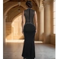 thumbnail image 2 of Vestido de noche Zoctuo LK3151 para mujer con strass negro, 2 of 6
