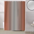 thumbnail image 5 of Fabric Shower Curtain Ombre Abstract Gradient Burnt Orange and Gray Shower Curtains with 12 Hooks Waterproof Machine Washable Bath Curtains for Bathroom, 48x 72in, 5 of 6