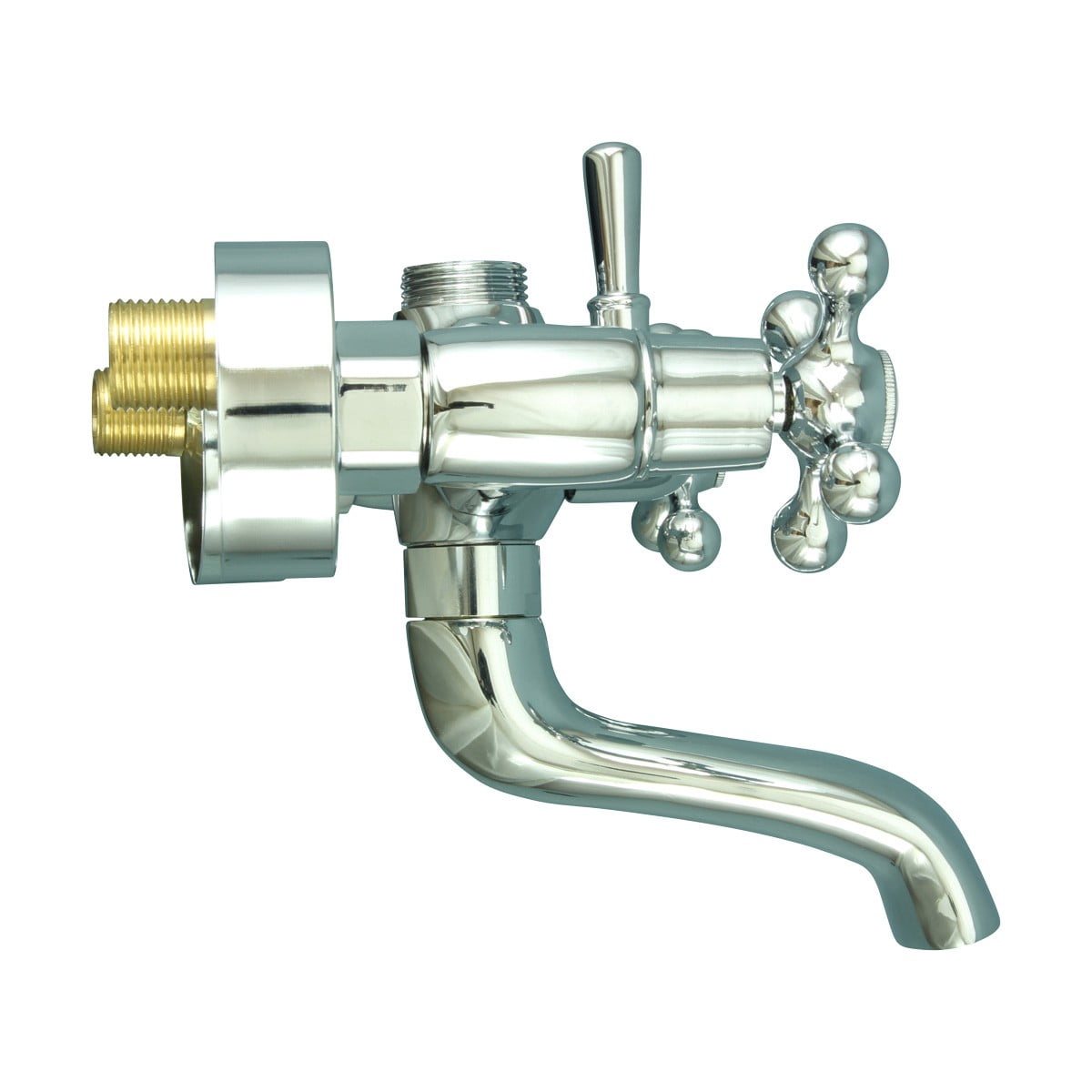 8" Three Lever Handle Tub Shower Faucet Bathroom Tap - Chrome bathtub Faucet| Renovators Supply