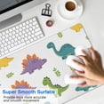 thumbnail image 4 of Long Mouse Pads for Desk,White Cartoon Dinosaurs Leaves Pattern Desk Mats on Top Of Desks, Desk Mouse Pad Extra Large with 3mm Non-Slip Base and Stitched Edge for Gaming,Office,Work,Home 31.5"x11.8", 4 of 6