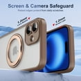 thumbnail image 6 of for iPhone 16 Plus Case with Stand, Compatible with MagSafe, Translucent Back, Magnetic Ring Holder & Protective Bumpers, Non-Yellowing Case with Camera Control Capture Button - Desertgold, 6 of 10