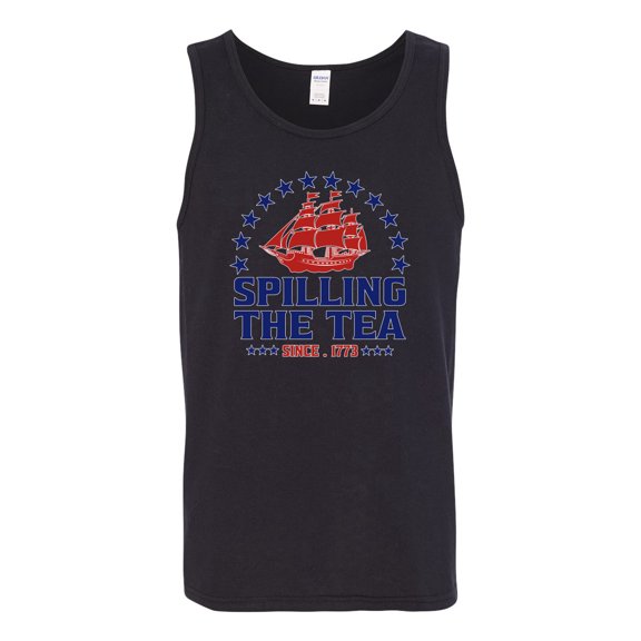Wild Bobby Spilling The Tea Since 1773 Men Tank Top