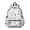 Multicolor Dog Paw Print White Pattern, variant on Multicolor Cat Head Purple Pattern Cute School Backpack with Padded Back and Adjustable Shoulder Straps 13.4"x11"x4.7"