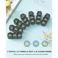 thumbnail image 3 of Pill Organizer 3 Times A Day, 7-Day Pill Box 3 Times A Day - YSTDHL Weekly Medicine Box Organizer, 7 Detachable Portable Daily Pill Container Dispenser Case for Vitamins Fish Oils Supplements, Green, 3 of 7