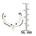 thumbnail image 3 of Gold Over Sterling Silver with Natural Freshwater Pearl and Garnet Adjustable Bracelet, 3 of 4