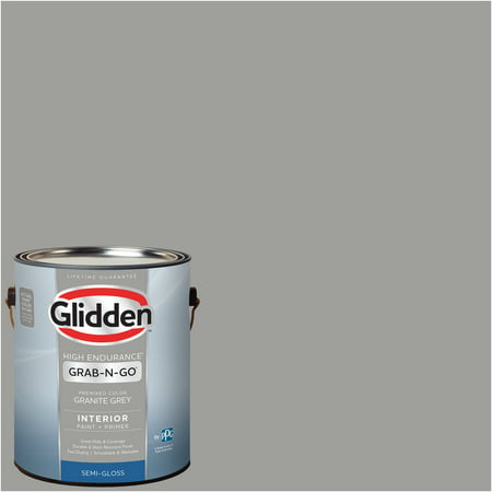 Glidden Pre Mixed Ready To Use, Interior Paint and Primer, Granite Grey, 1 (Best Gray Paint Colors Valspar)