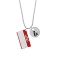 thumbnail image 2 of Delight Jewelry Acrylic Red "Hello" Name Tag Silvertone Script Initial Disc - & - Charm Necklace, 20"+3", 2 of 4