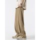 thumbnail image 3 of Pantalones de color liso con rayas laterales para hombre, pantalón informal americano, recto, estilo High Street, Y2k, holgado, 2023, 3 of 5