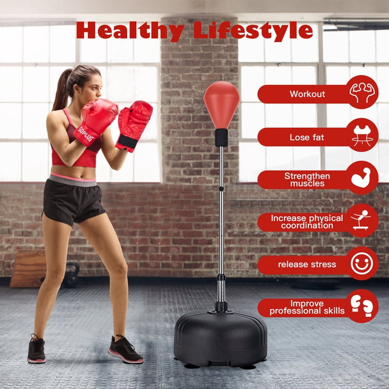 boxing gloves gold's gym free standing punch bag