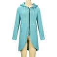 thumbnail image 5 of Monday Clearance ! Juebong Women's Solid Color Hoodie Zipper Long Sleeve Sweatshirts Long Coat Tops With Pockets, 5 of 5