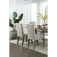 thumbnail image 2 of Xukmct 2 Pack Upholstered Seat Side Chair with Wood Frame, Armless Dining Chair for Kitchen, Dining Room, Gray, 2 of 8