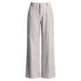 thumbnail image 4 of QGJZVUNL Button High Waist Trousers for Womens Striped Wide Leg Pants with Pockets Size L, 4 of 6