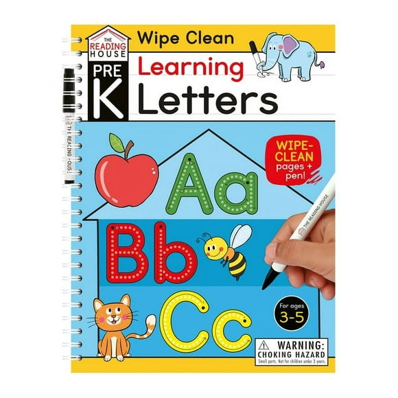The Reading House: Learning Letters (Pre-K Wipe Clean Workbook) : Preschool Wipe Clean Activity Workbook, Ages 3-5, Letter Tracing, Uppercase and Lowercase, First Words, Learning to Write, and Handwriting Practice (Paperback)