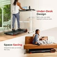 thumbnail image 4 of Sunny Health & Fitness Slim Under Desk Walking Running Treadpad with Remote Control, Improved Safety, Energy-Efficient Design, and SunnyFit® App Enhanced Bluetooth Connectivity, 4 of 7
