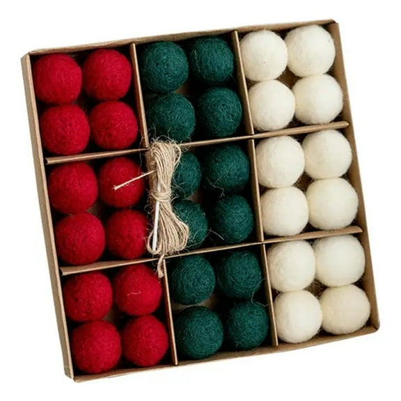 1Set 5Cm Wool Felt Ball Christmas Decoration Diy Sewing Craft Supplies Party Decor Kids Fun Toys Xmas Tree Pendant