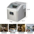 thumbnail image 6 of ZOKOP HZB-18F/120W/40Lbs/115V/60Hz Stainless Steel Household Ice Maker Silver, 6 of 18