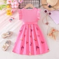 thumbnail image 6 of Leey-World Toddler Girl Tulle Dress Summer Ruffle Sleeveless Baby Girl Fashion Casual Dresses 1-6Y(Hot Pink,3-4 Years), 6 of 8