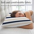 thumbnail image 5 of Beige Navy Blue Striped Standard Pillow Covers, Farmhouse Stripe Art Soft Breathable Throw Pillow Cases with Invisible Zipper, Decorative Pillowcase Pillows Protectors for Sofa Bed Chair 20"x26", 5 of 9