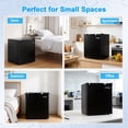 thumbnail image 2 of Costway 1.7 Cu.Ft Mini Fridge with Chiller Compartment, Adjustable Thermostat, Low Noise Black, 2 of 10