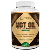 Pristine Foods Keto MCT Oil Softgel 1000mg - Advanced Ketosis Diet Pills, Weight Management, Natural Pure Coconut Oil Extract - 60ct