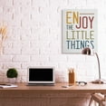 thumbnail image 2 of Stupell Industries Enjoy The Little Things Quote Blue Red Typography Inspirational Painting Gallery Wrapped Canvas Art Print Wall Art, 30 x 40, 2 of 6