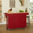 thumbnail image 4 of Thatcher Kitchen Cart, Red, 4 of 6