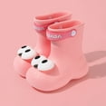 thumbnail image 2 of LYHaoo Girls Boots For Outdoor School Play Comfortable Mid Calf Flat Heel Toddler To Kids Footwear Ideal For Spring Summer Fall Sizes 8 Pink(Little Kid), 2 of 4