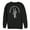 Black, variant on Men's CHIN UP Halloween Creepin' Real Skeleton  Sweatshirt Black 2X Large