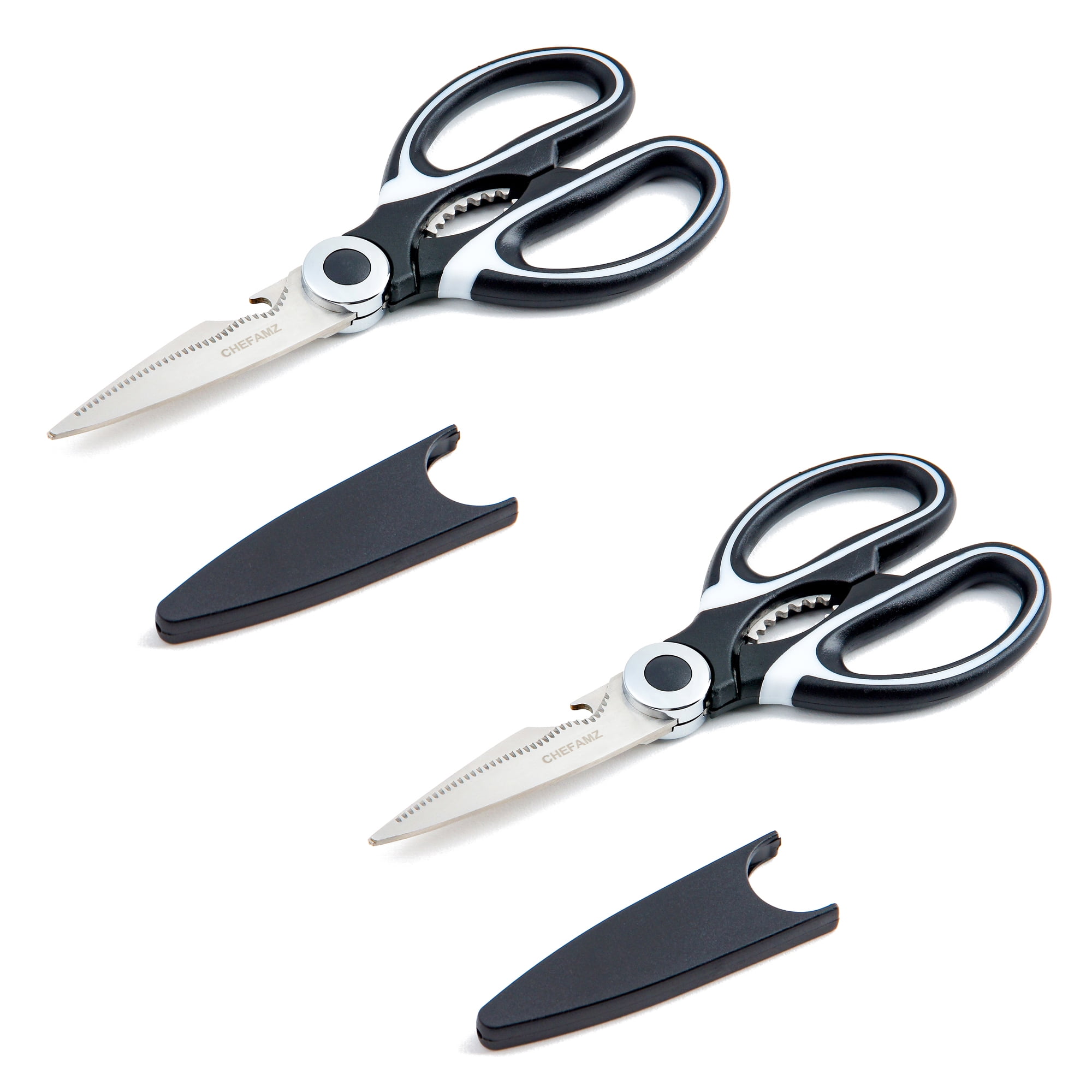 Kitchen Scissors, MATTSTONE HILL Heavy-Duty Kitchen Shears 2 Pack - Utility  All Purpose Poultry Shears, Sharp Stainless Steel Cooking Food Scissors