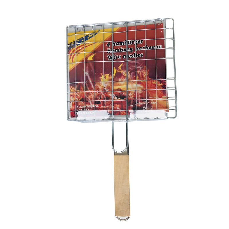 Barbecue Grilling Basket Grill BBQ Net Steak Meat Fish Holder Tool Vegetabl S6E0 