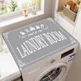 thumbnail image 1 of [Absorbent | Dust-Proof] Absorbent, Dust-Proof 1pc Laundry Room Washer & Dryer Cover Mat | Easy to Clean, Versatile for Kitchen & Bathroom | with "Laundry Room" Design, 1 of 10