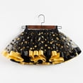 thumbnail image 3 of VNKIDY Girls Skirts Kids Polka Dot Tutu Skirt Layered Tulle With Satin Bow Decor Ruffled Hem For Party Dance Performance Wear Stylish Bottoms Black 9-11 Years, 3 of 6