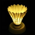thumbnail image 1 of Light-up LED Badminton Lighting Balls Glowing Luminous Badminton Balls Colorful Lightweight Lighting Shuttlecocks gold light, 1 of 6