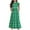 Girls Dresses Green, variant on 2025 Girls Dresses with Pockets 6-12 Years Kids Ruffle Short Sleeve Trendy Stripe Printed Crewneck Going Out Long Maxi Dress