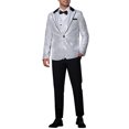 thumbnail image 2 of INSPIRE CHIC Men's Peak Lapel Disco Party Tuxedo Sequin Suit Jacket Metallic Sports Coat Blazer, 2 of 5