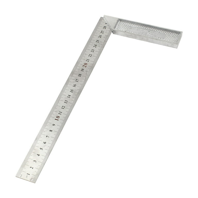 L SQUARE RULER 90 DEGREE 0-12 INCH + 0-30cm 2-SIDED RIGHT ANGLE DIY