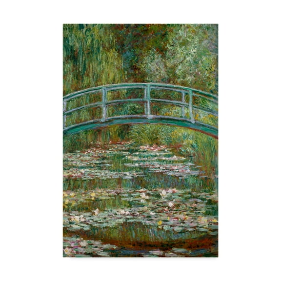 Claude O. Monet 'Bridge Over A Pond Of Water Lilies' Canvas Art