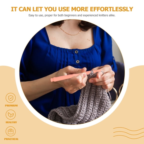 LOLIPPYY 12-Piece Tunisian Crochet Hook Set with Ergonomic Plastic Handles, Knitting Tools for Home and Craft Use
